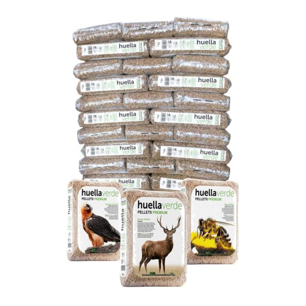 Palet Pellets de Madera Natural 77 Uds de 15 kg